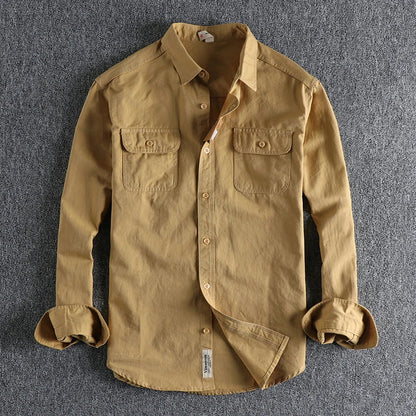 SkogHem™ – Classic Men's Shirt in Brushed Twill