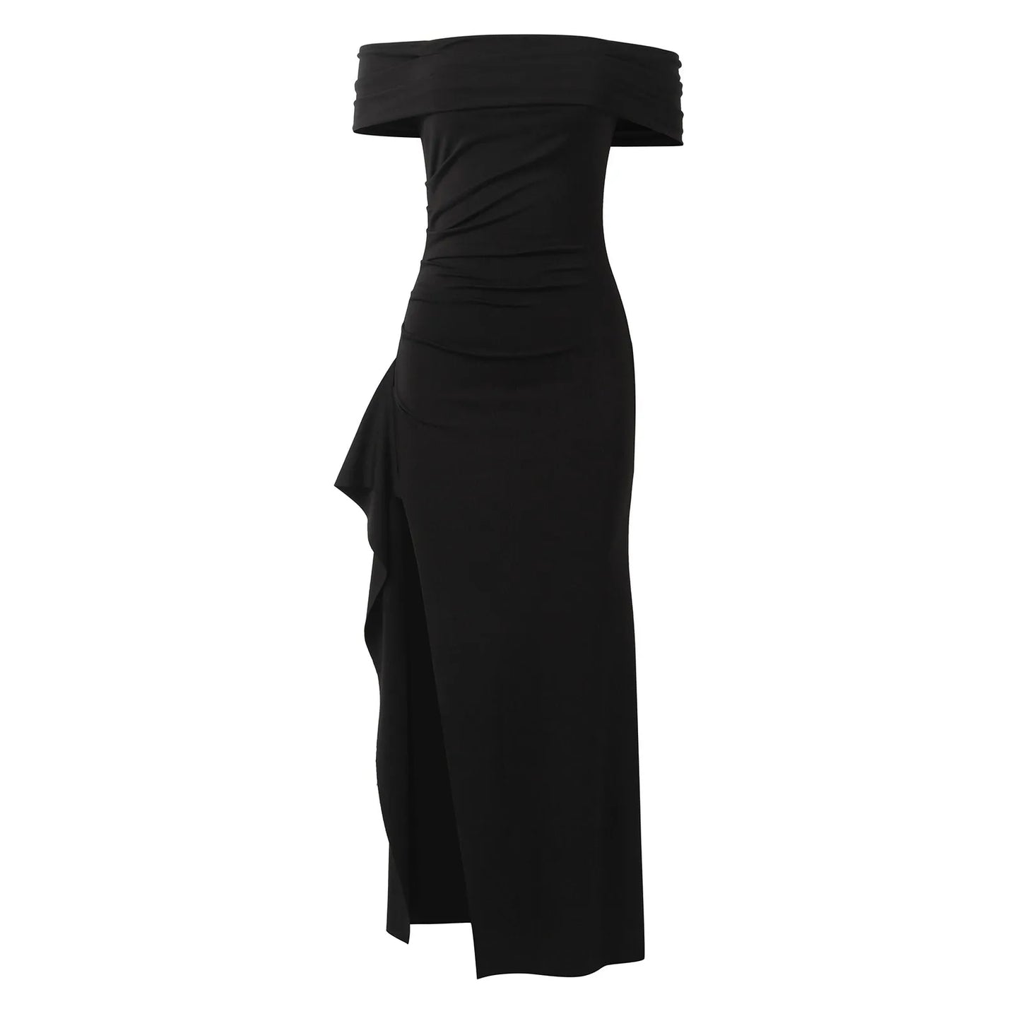 LunaVale™ – Off-Shoulder Slit Gown