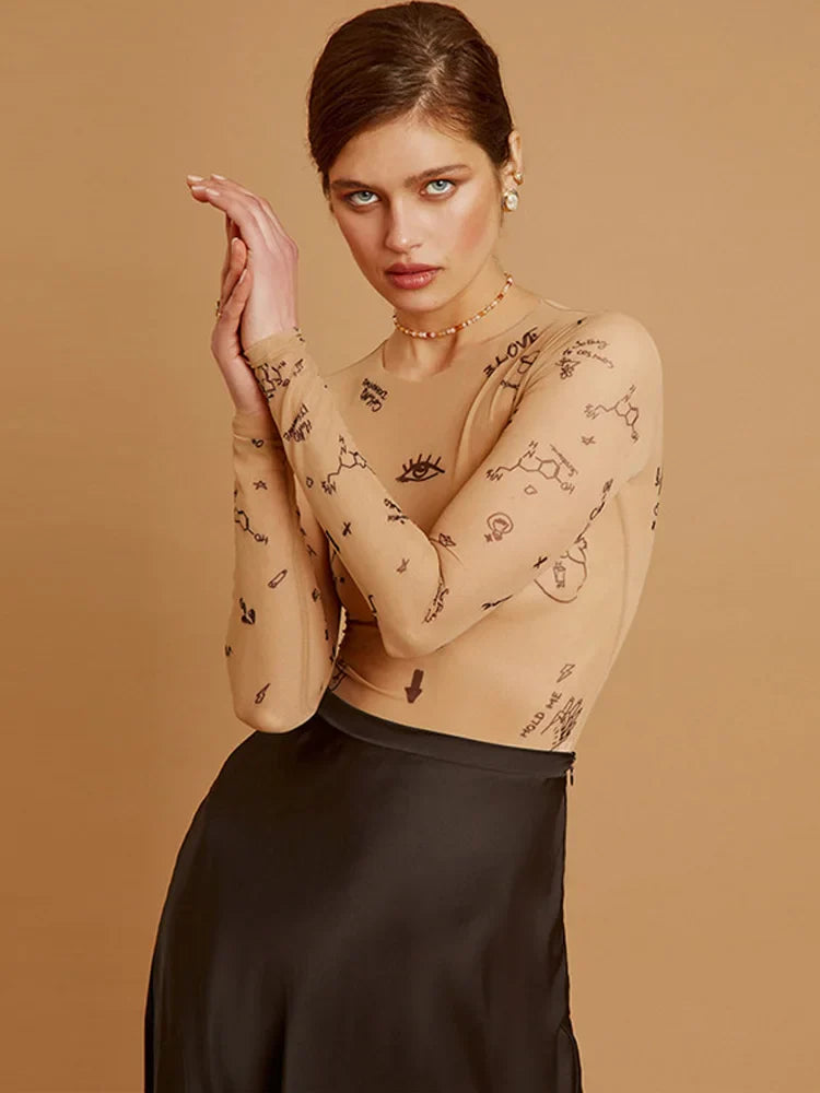 JANELLA™ – Modern mönstrad meshbody