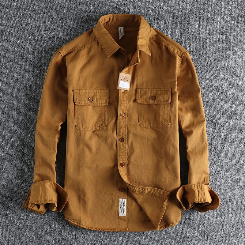 SkogHem™ – Classic Men's Shirt in Brushed Twill
