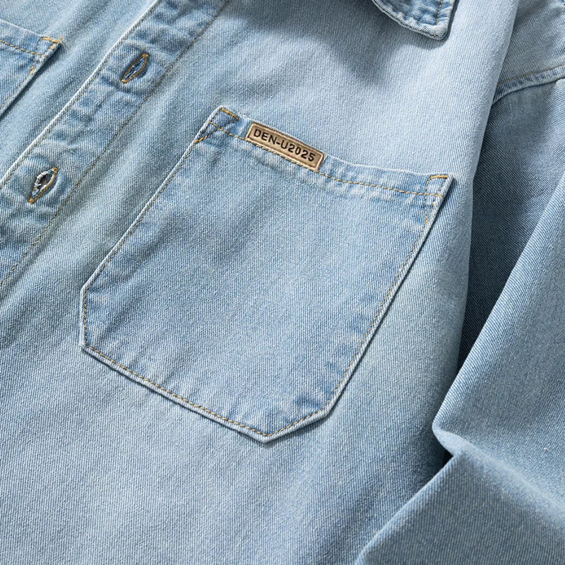 Nordvigg™ – Men's Shirt in Timeless Denim Texture
