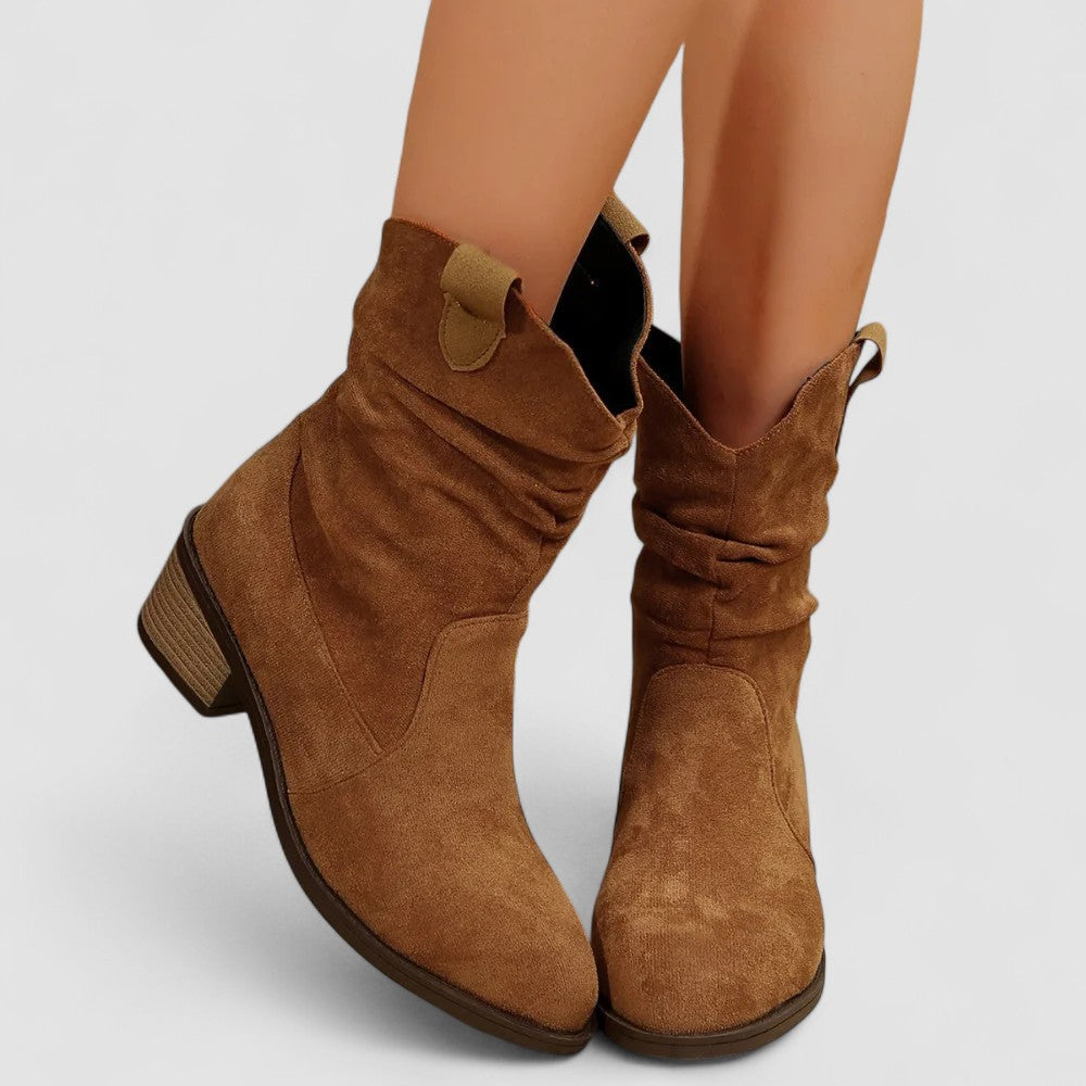 CanyonRidge™ – Western Suede Mid-Calf Boots