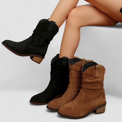 CanyonRidge™ – Western Suede Mid-Calf Boots