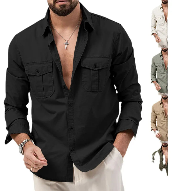 Havngren™ – Modern Herrskjorta i Ledig Passform