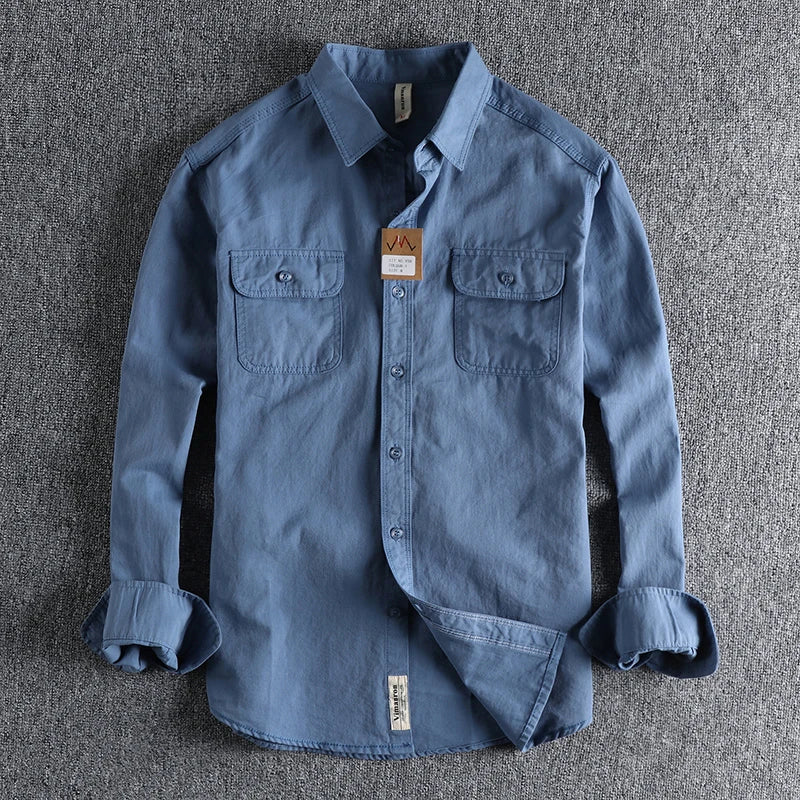 SkogHem™ – Classic Men's Shirt in Brushed Twill