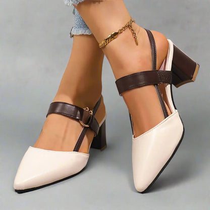 Malivé™ Leather Ring Slingback Heels