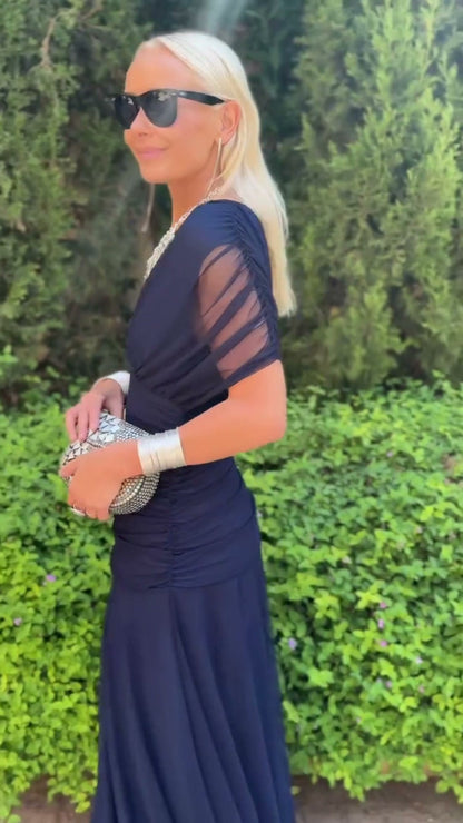 Avery - Elegant Blå Klänning