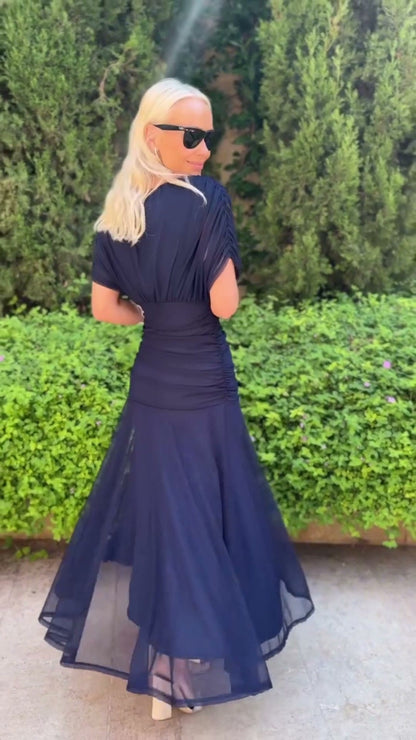 Avery - Elegant Blå Klänning