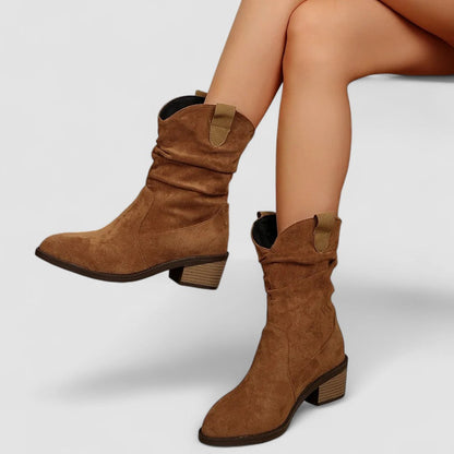 CanyonRidge™ – Western Suede Mid-Calf Boots