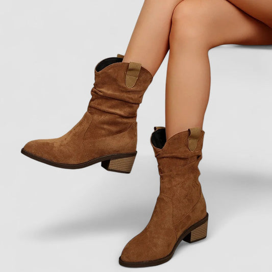 CanyonRidge™ – Western Suede Mid-Calf Boots