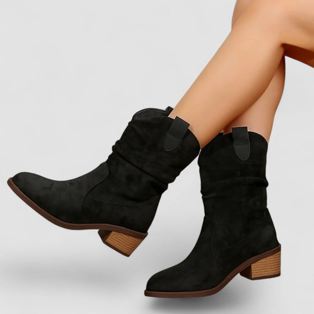 CanyonRidge™ – Western Suede Mid-Calf Boots