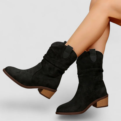 CanyonRidge™ – Western Suede Mid-Calf Boots