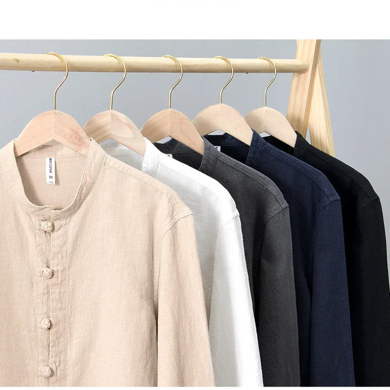 Vargheim™ – Men's Shirt with Pure Stand-up Collar