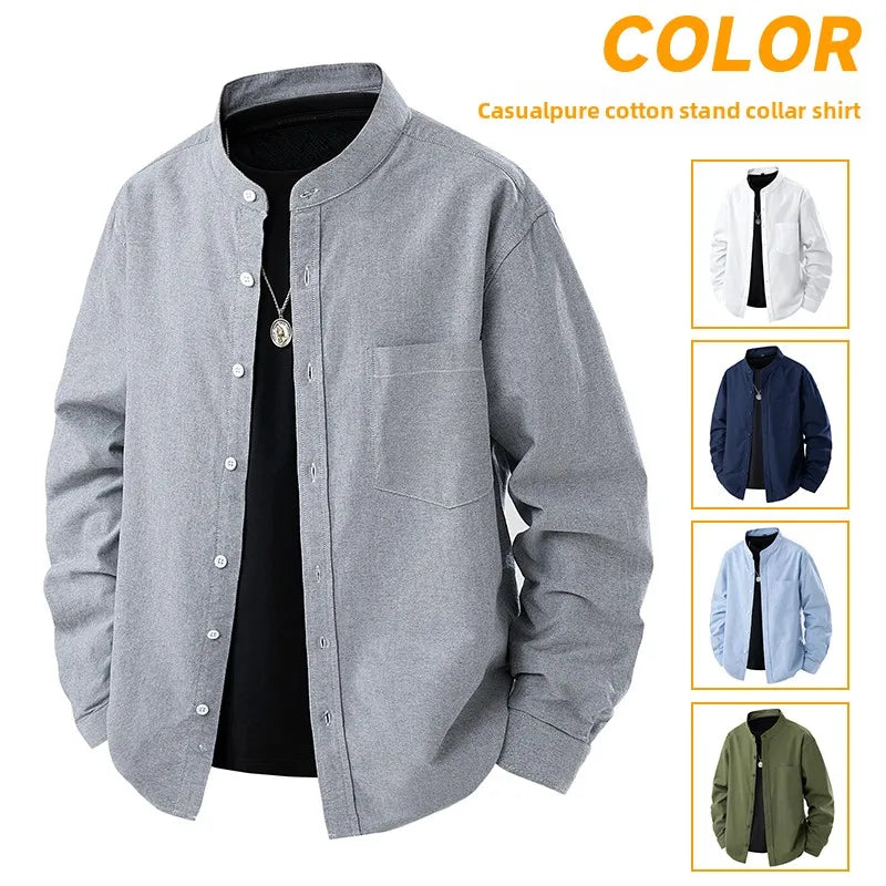 Lindhavn™ – Men's Shirt in Pure Mandarin Texture