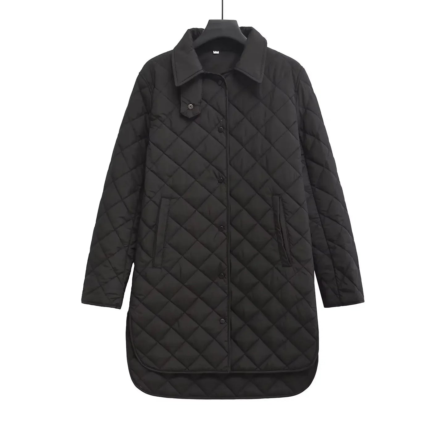 Isbjörnvik™ – Quiltad Långjacka i Modern Silhuett