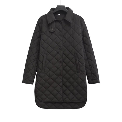 Isbjörnvik™ – Quiltad Långjacka i Modern Silhuett