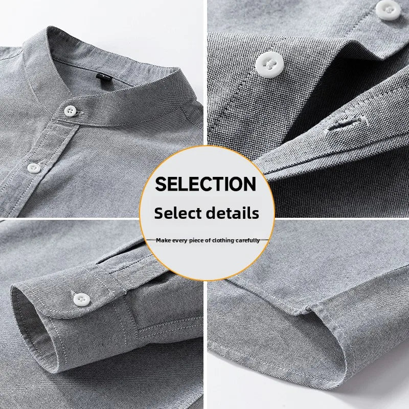 Lindhavn™ – Men's Shirt in Pure Mandarin Texture