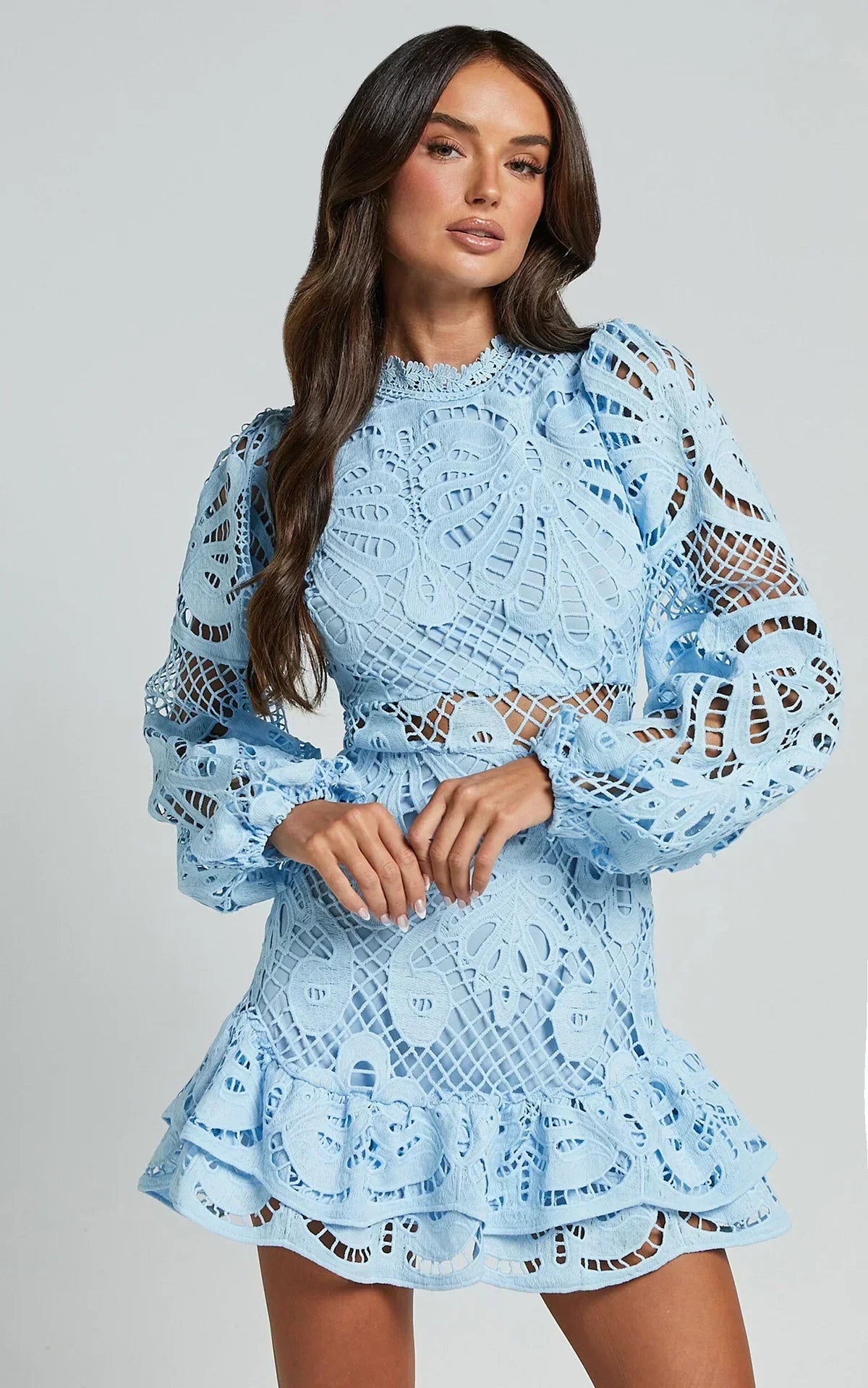 Lilly - Elegant Miniklänning Med Standkrage
