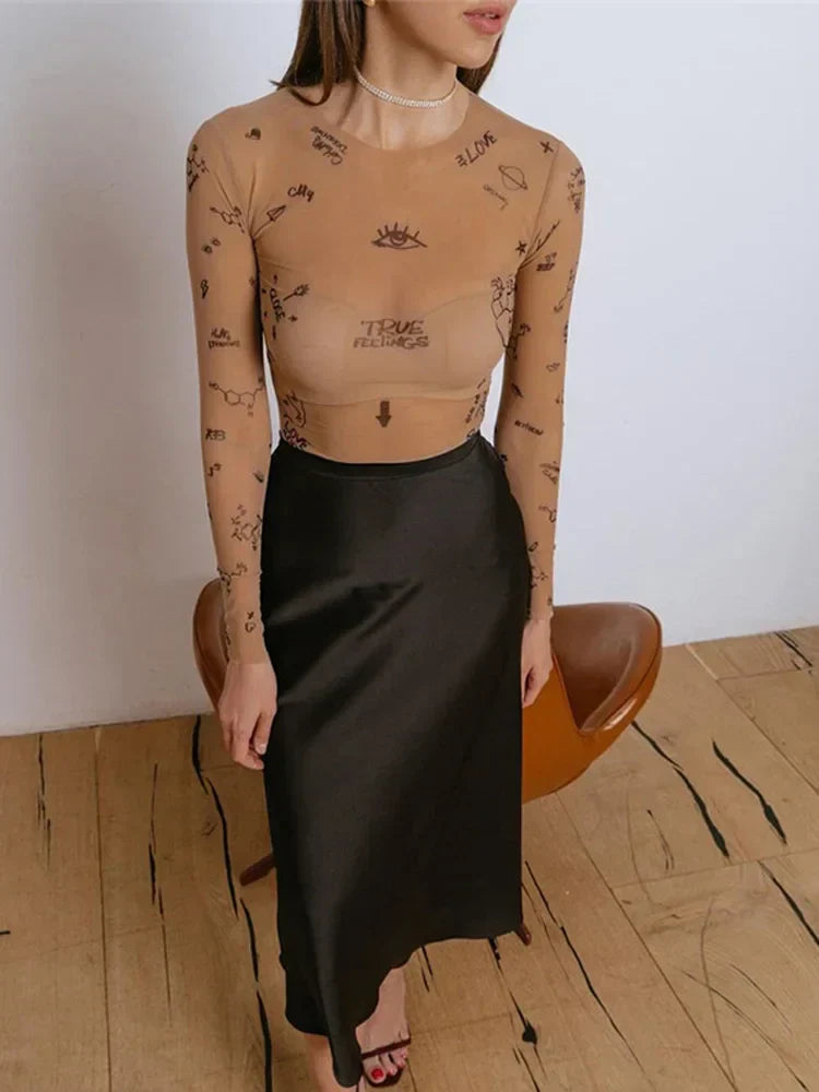 JANELLA™ – Modern mönstrad meshbody