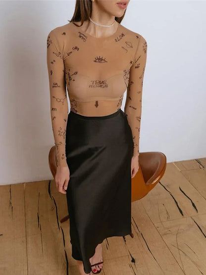 JANELLA™ – Modern mönstrad meshbody