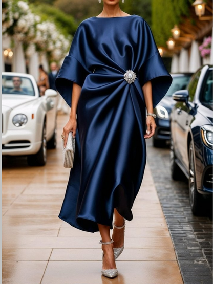 Camille™ Satin Beaded Dress