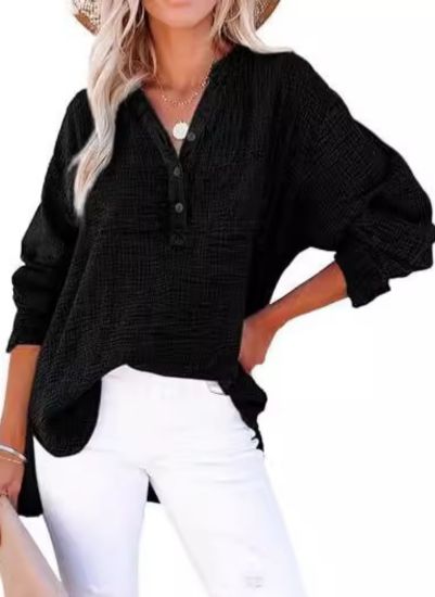 AYLA™ – Avslappnad blus med v-ringning