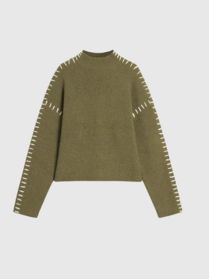 Barbara™ Cozy Ribbed Mock-Neck Sweater