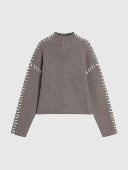Barbara™ Cozy Ribbed Mock-Neck Sweater