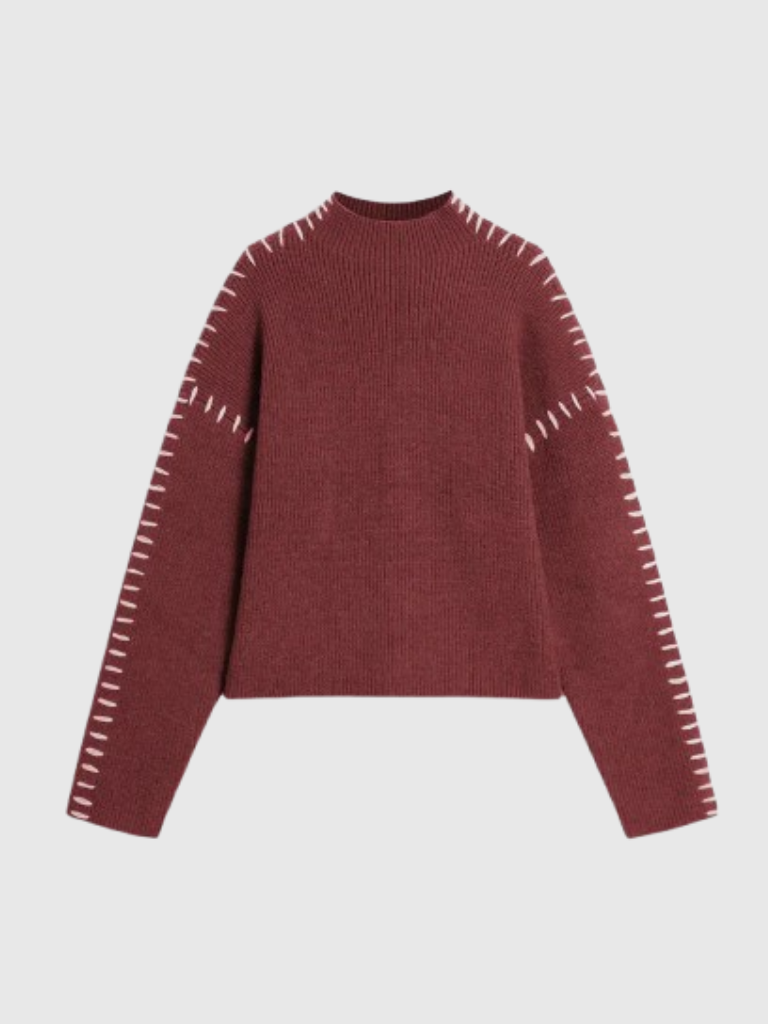 Barbara™ Cozy Ribbed Mock-Neck Sweater