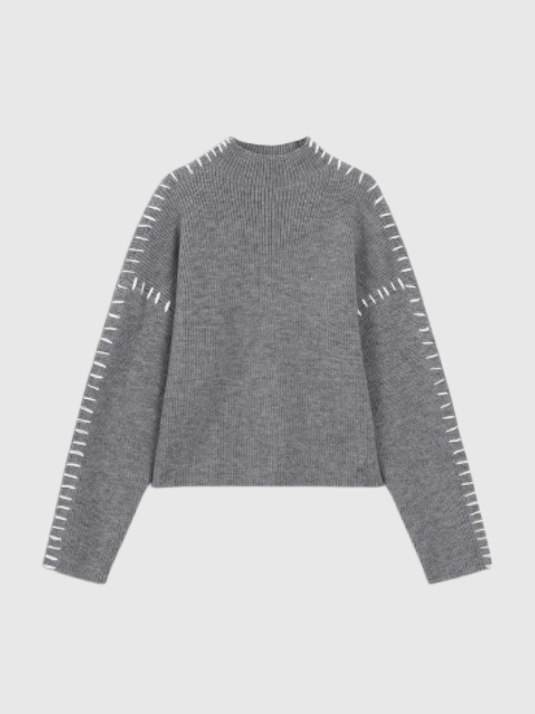 Barbara™ Cozy Ribbed Mock-Neck Sweater