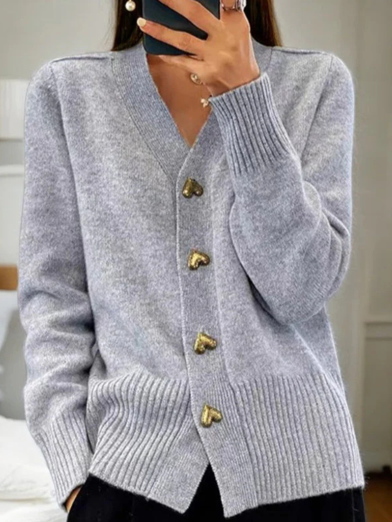 Beatrice™ Cozy Button Knit Cardigan