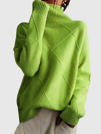 Kalyra™ Cozy Textured High-Neck Sweater