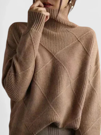Kalyra™ Cozy Textured High-Neck Sweater