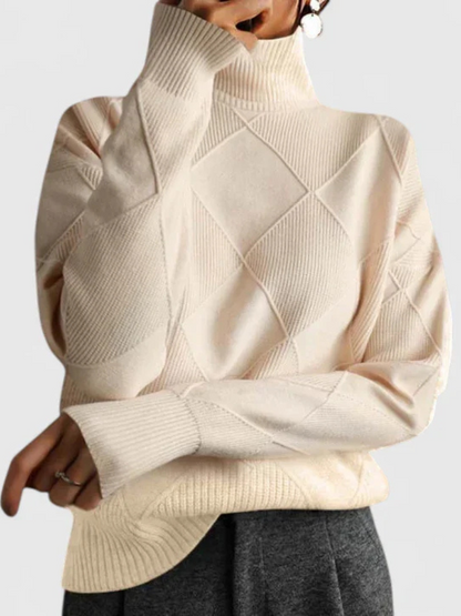 Kalyra™ Cozy Textured High-Neck Sweater