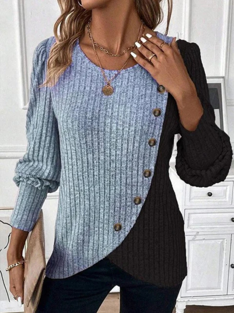 Lauren™ Cozy Button Detail Knit Top