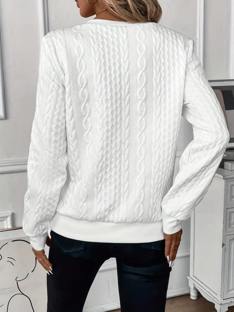 Sloane™ Cozy Cable Zip Knit Sweater
