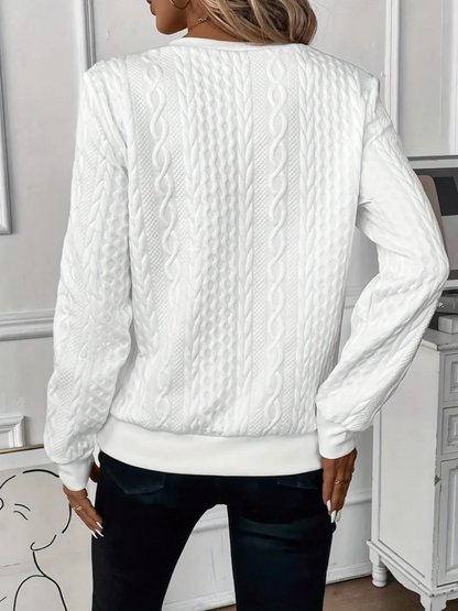 Sloane™ Cozy Cable Zip Knit Sweater