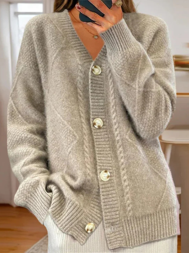 Ruth™ Cozy Classic Button Cardigan