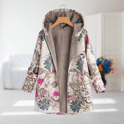 Signe™ – Warm Fleece Jacket with Floral