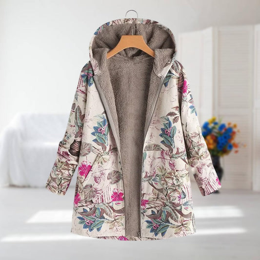 Signe™ – Warm Fleece Jacket with Floral