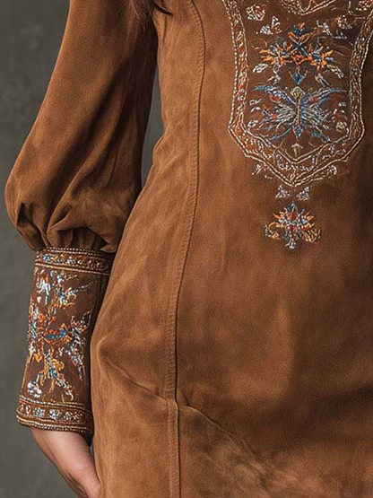 Aurelia™ – Embroidered Boho Mini Dress