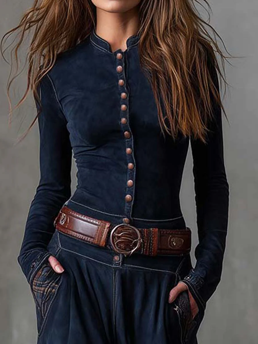 Vintage-Inspired Tailored Maxi Dress