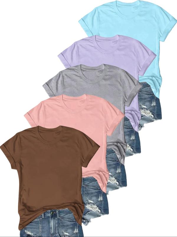 OLIVE™ - Avslappnad kortärmad t-shirt (5-pack)