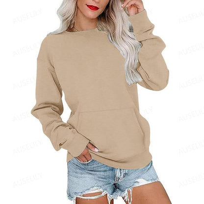 ERMA™ - Lättviktig tröja med rund hals och huva för dam