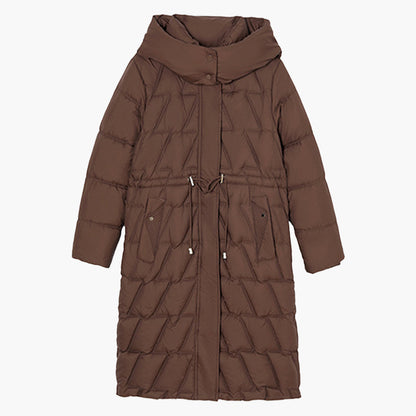 Isabella lång quiltad jacka