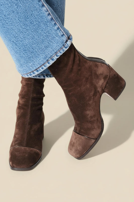 Calira™ – Suede Ankle Block Heel Boots
