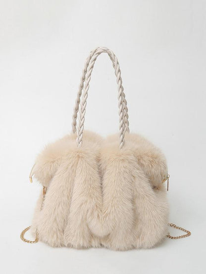 LuxeFrost™ – Plush Faux-Fur Shoulder Bag
