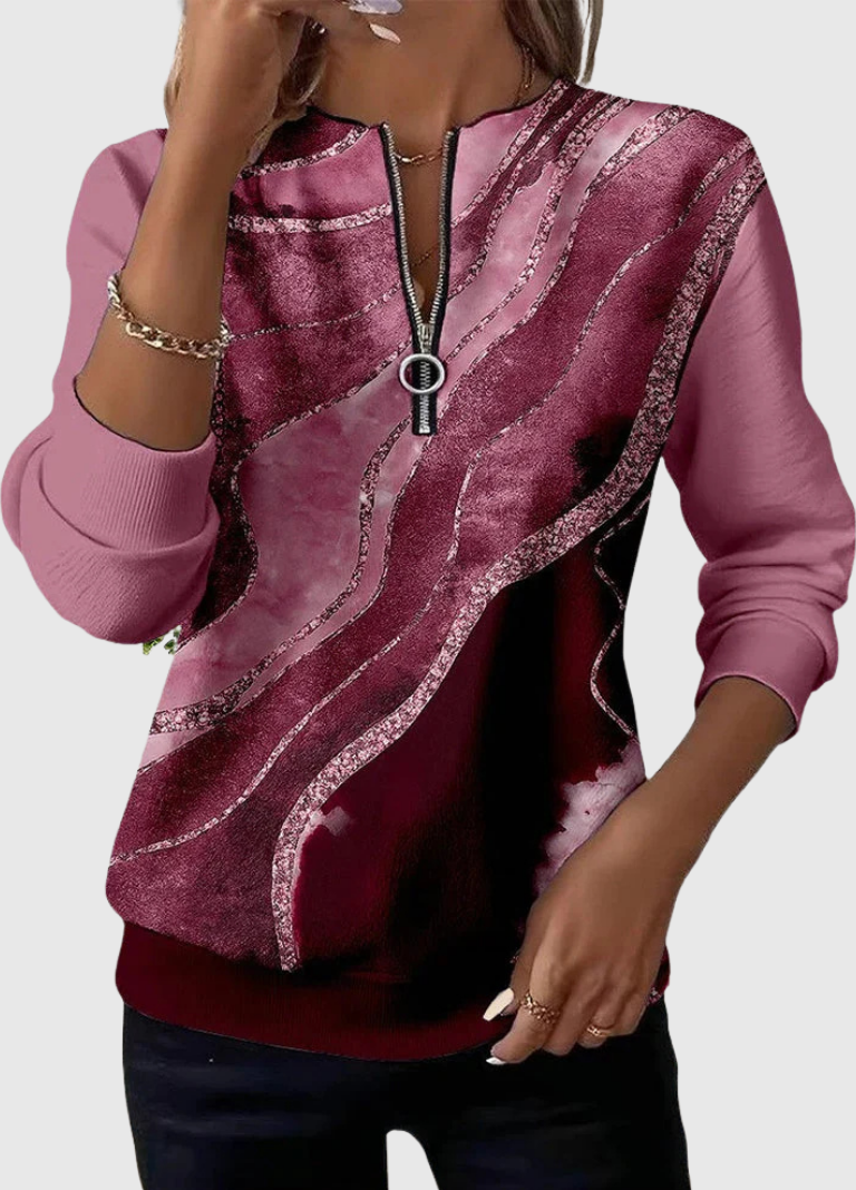 Barbara™ Cozy Vintage Half-Zip Sweatshirt