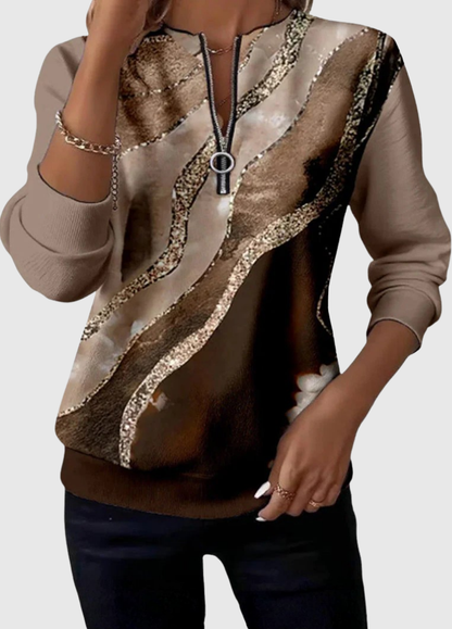 Barbara™ Cozy Vintage Half-Zip Sweatshirt