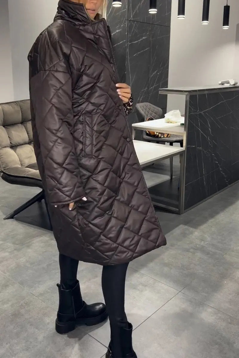 VinterArk™ – Long Quilted Women's Coat